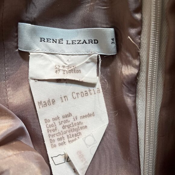 Rene Lezard Brand Women's Gold Strapless Silk Cocktail Dress Sz 4 - Picture 8 of 8